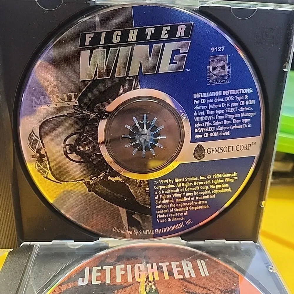 Lot Of 4 Vintage Fighter Flight Simulation PC CD-ROM Video Games DISC Only